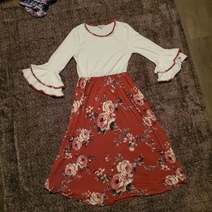 White Birch floral dress